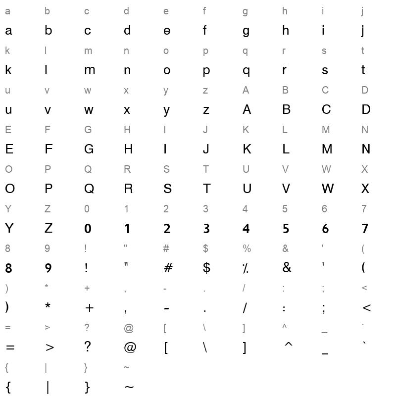 Hacen Beirut Lt X3 Character Map