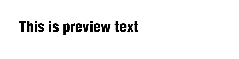 Preview of Helvetica CondensedBlack Black