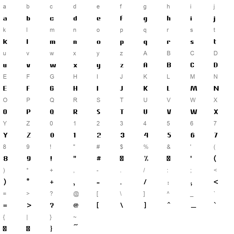 Abdo.Fonts Abdo.Misr.Light Character Map