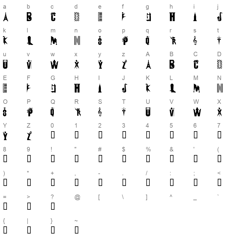abstrakt dezign Character Map