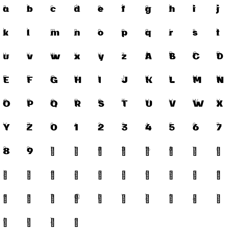 ackuma lamuente Character Map