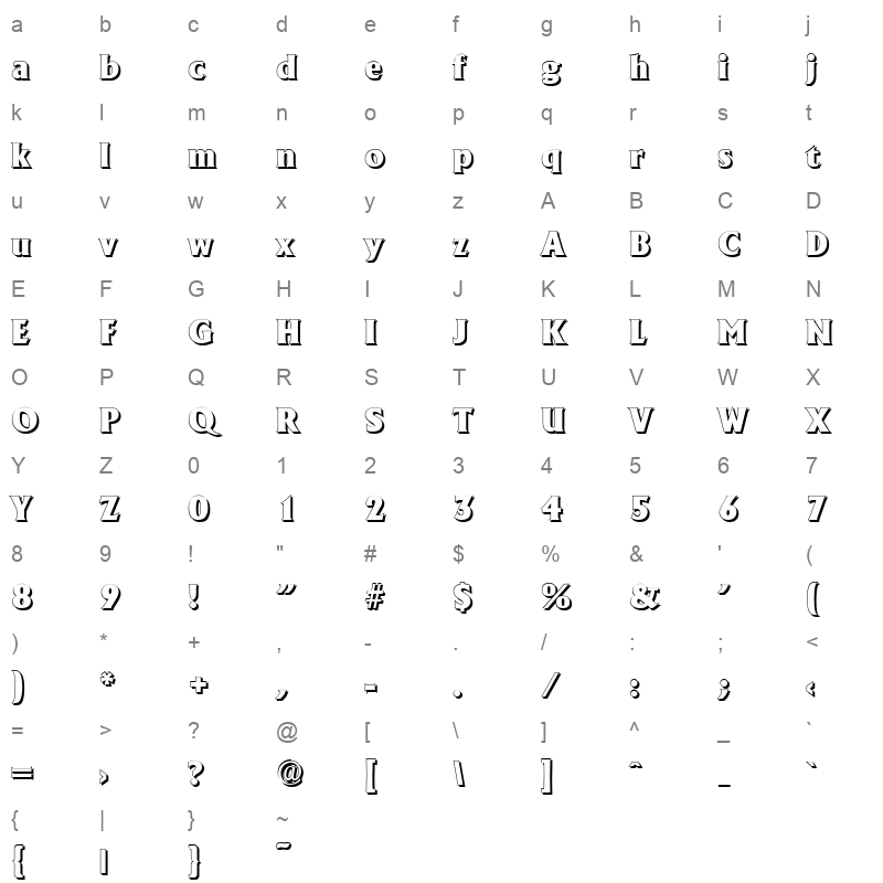 adelon shadow heavy Character Map