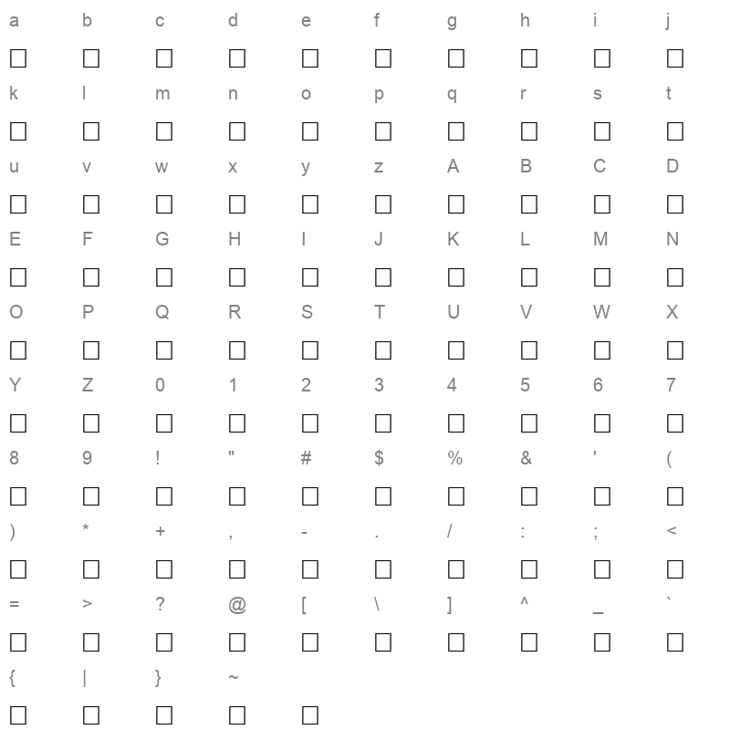 AF Al Ahsa Normal Character Map