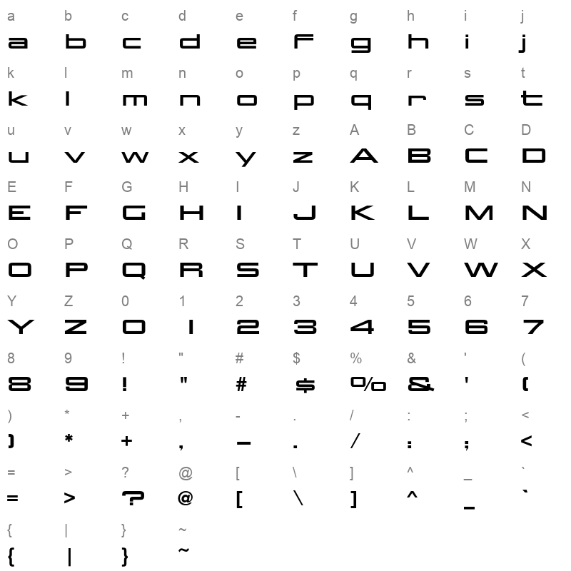 aggie normal regular Character Map