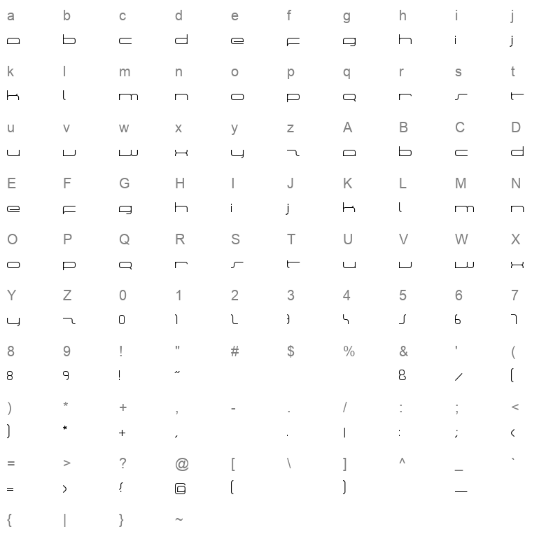 airacobra light Character Map
