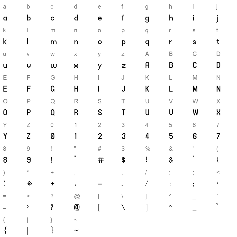 alfars 9 badr regular 1 Character Map