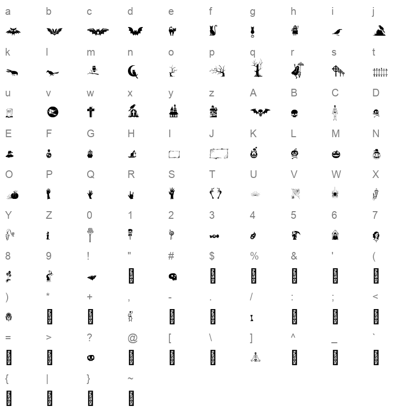 alit halloween Character Map