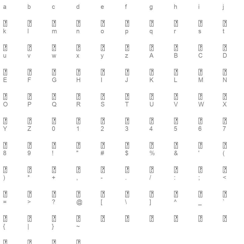 alqalam shamshad regular 1 Character Map