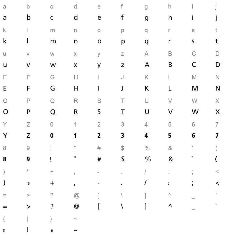 AlRaiMedia Black Black Character Map