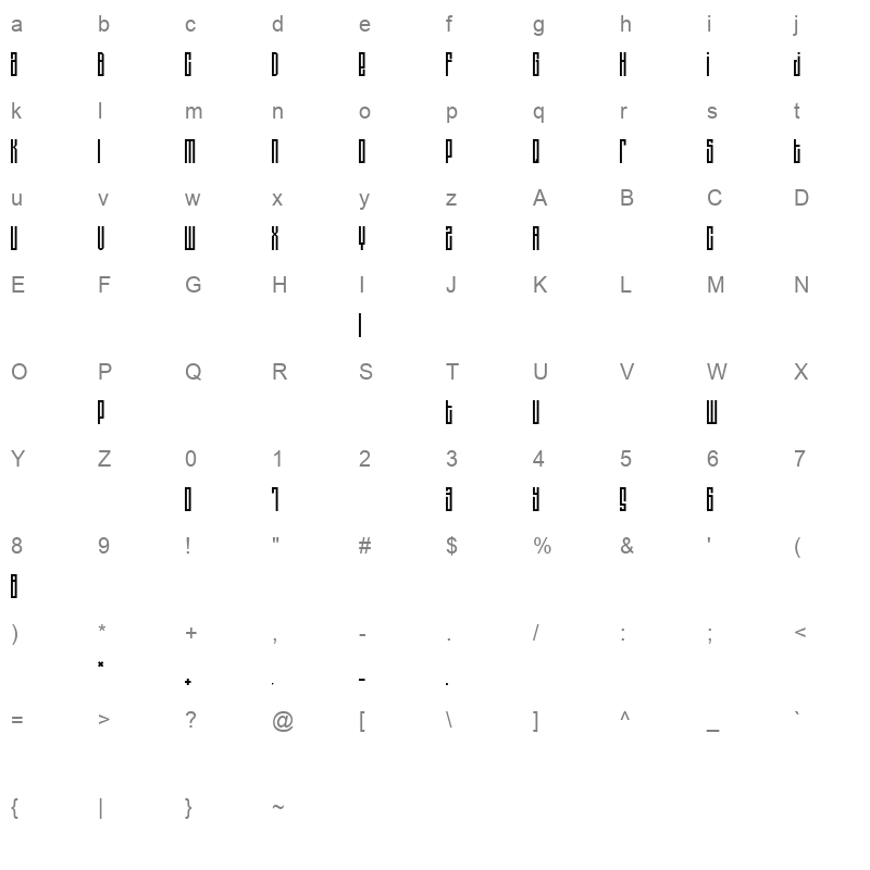 alt ayame Character Map
