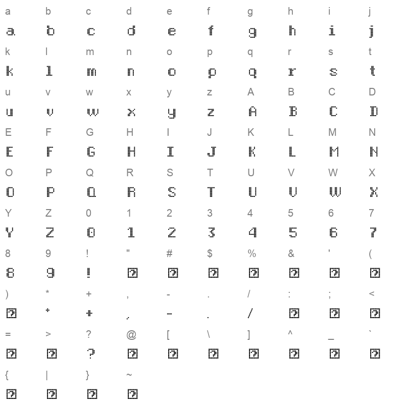 alvera circle bold Character Map