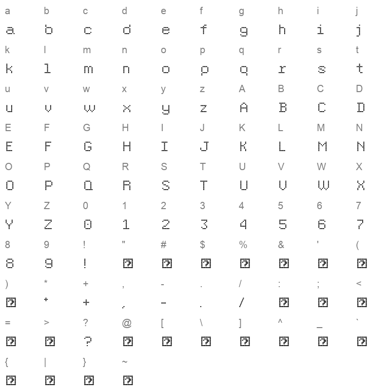 alvera circle Character Map