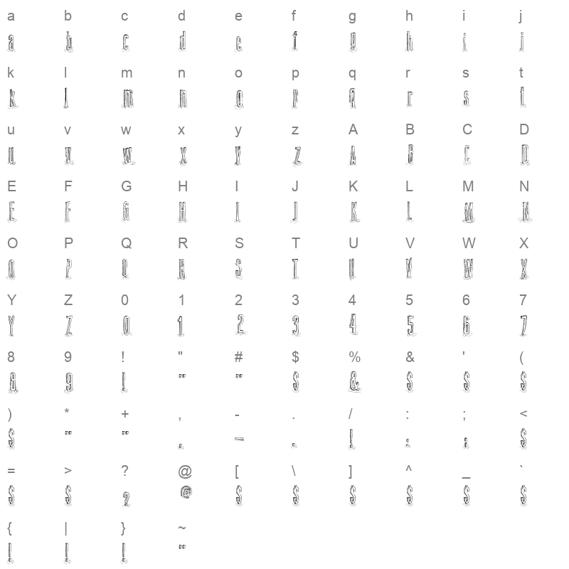 amazon palafita Character Map