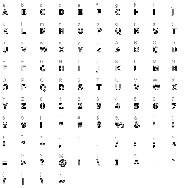 ambiguity normate inline Character Map
