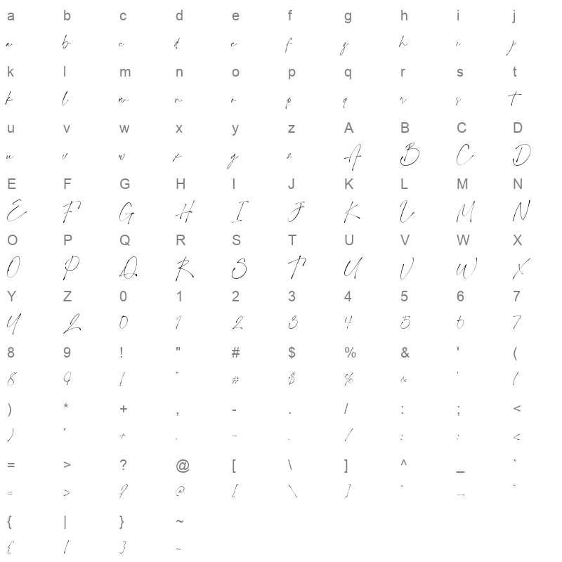 Amigos Character Map