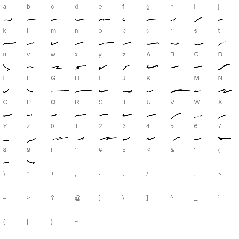 amnesty swash Character Map