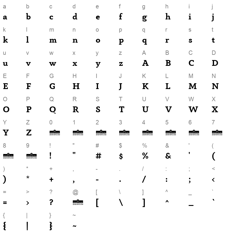 anaphora bold trial Character Map