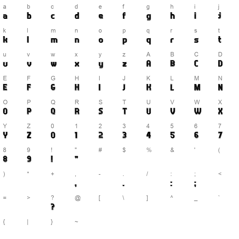 answer 3d filled Character Map