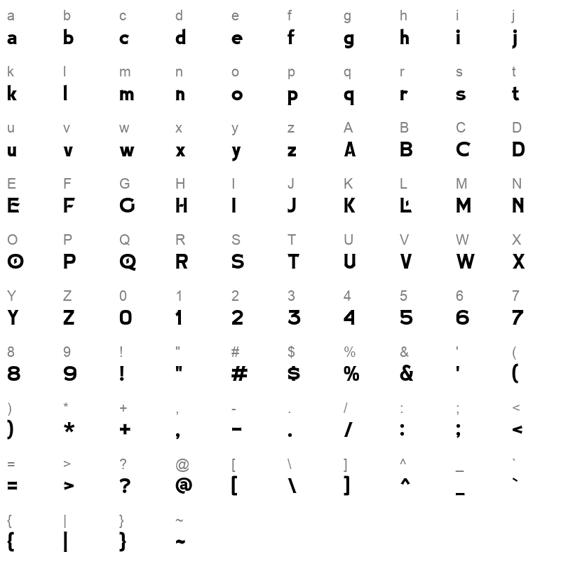 Antique Trove Character Map