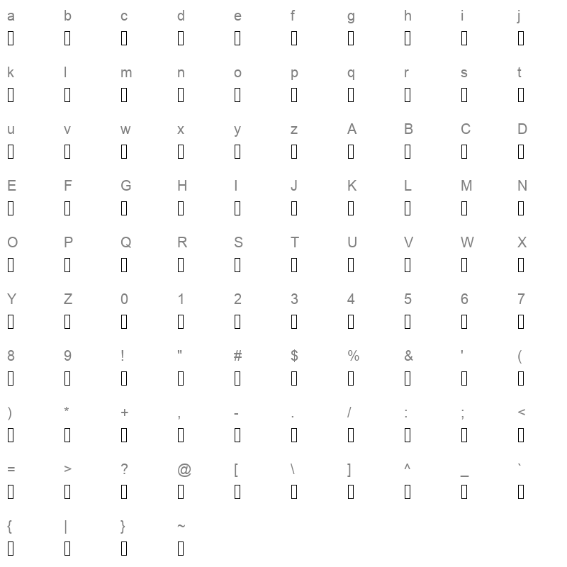 apple braille outline 6 dot Character Map
