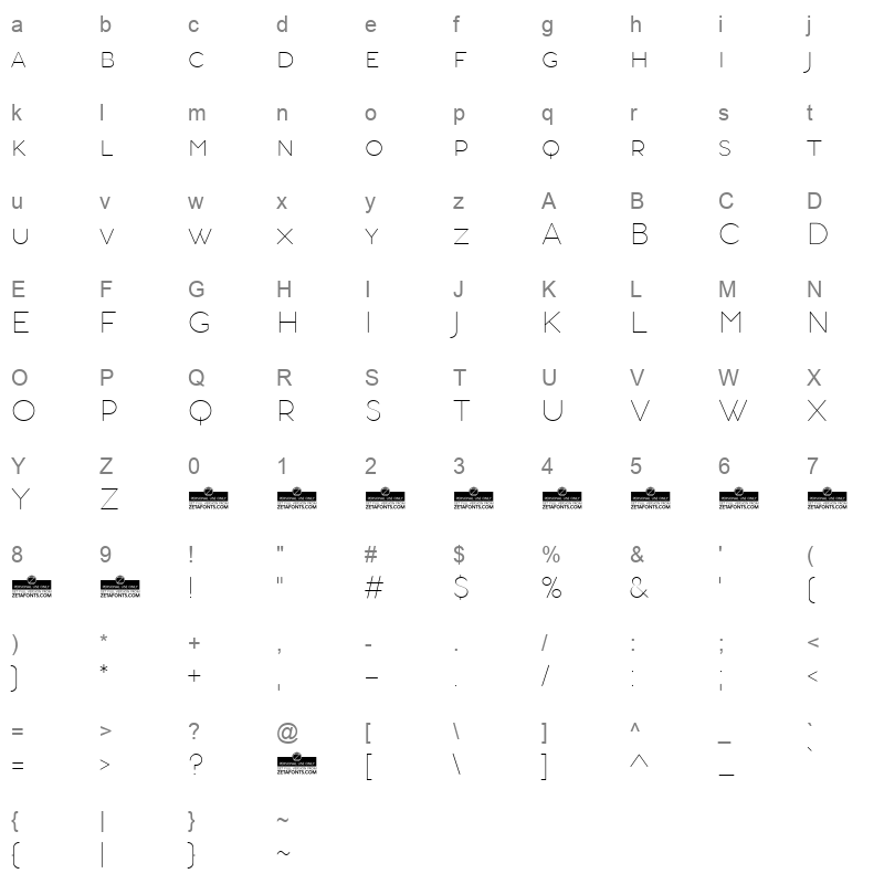 aristotelica smallcaps thin Character Map