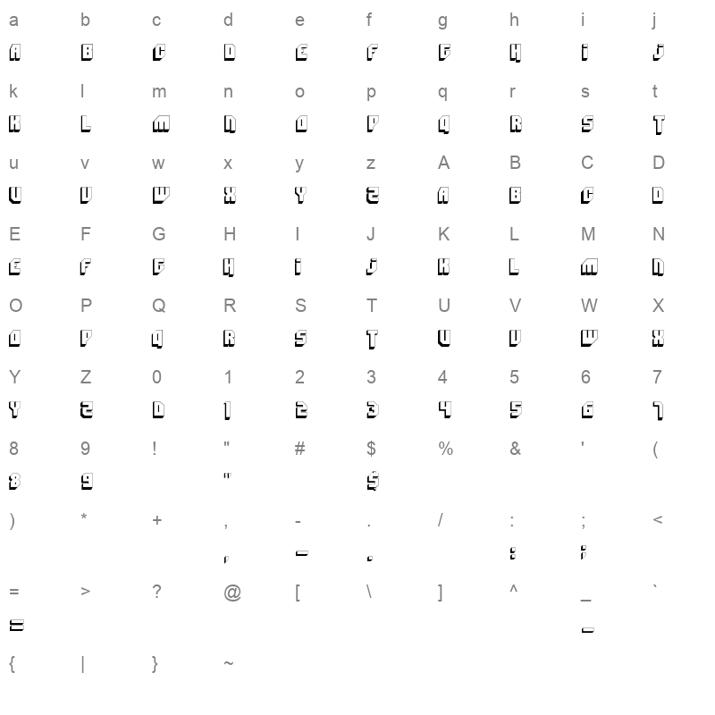 bad mofo Character Map