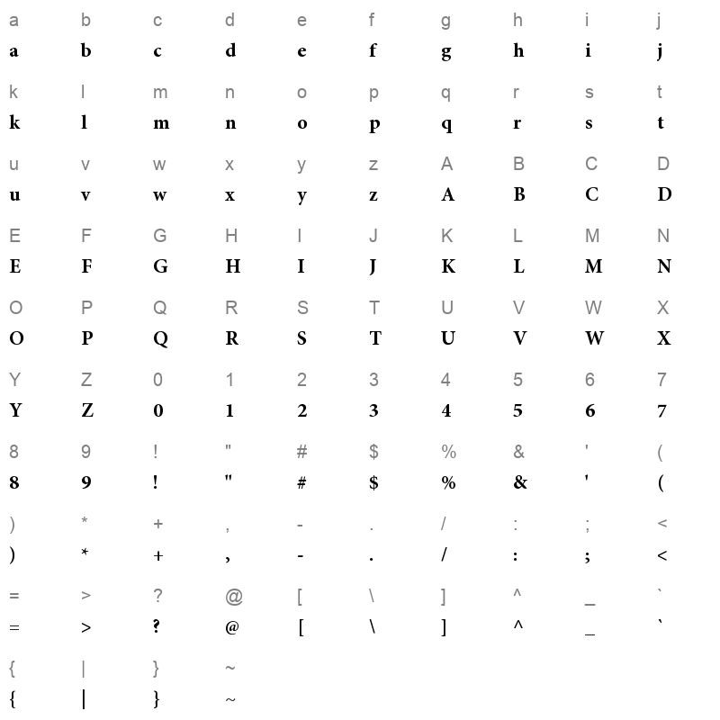 bahij muna bold by bahijvirtualacademy damta5a Character Map