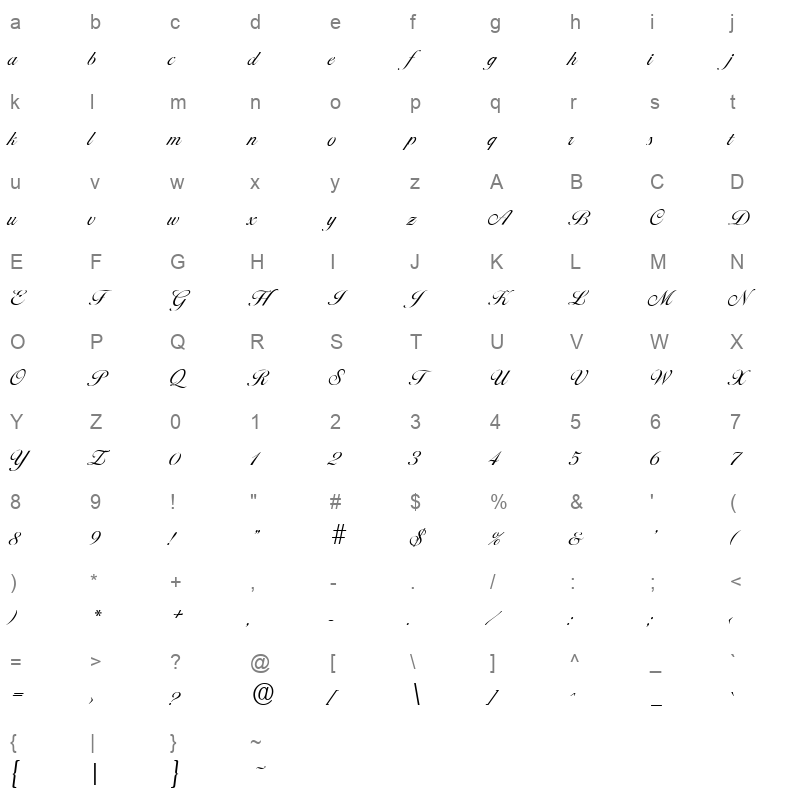 ballantines serial light Character Map
