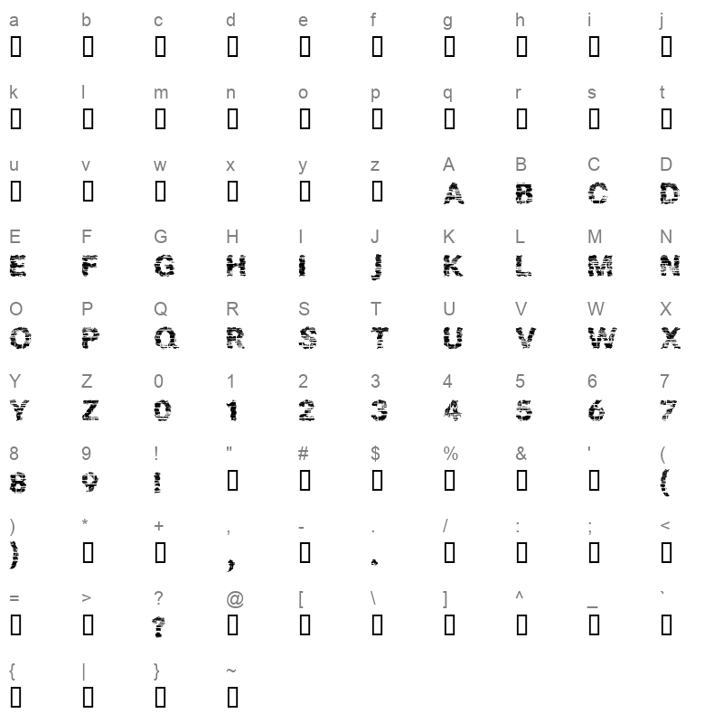 bark Character Map