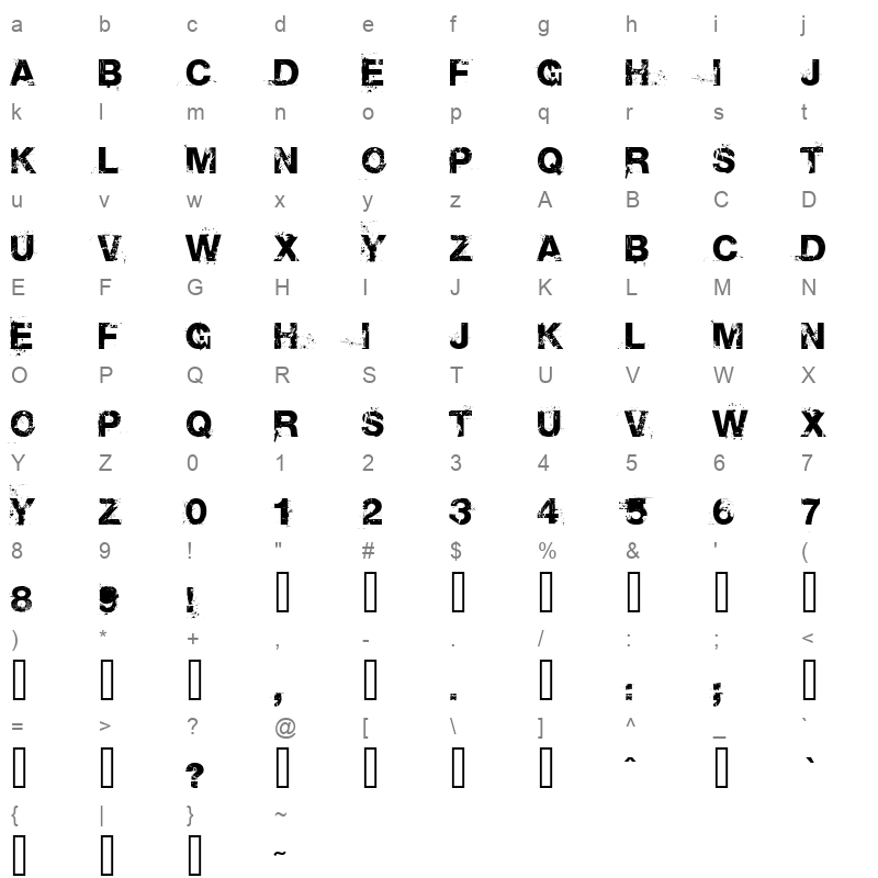 base 02 Character Map