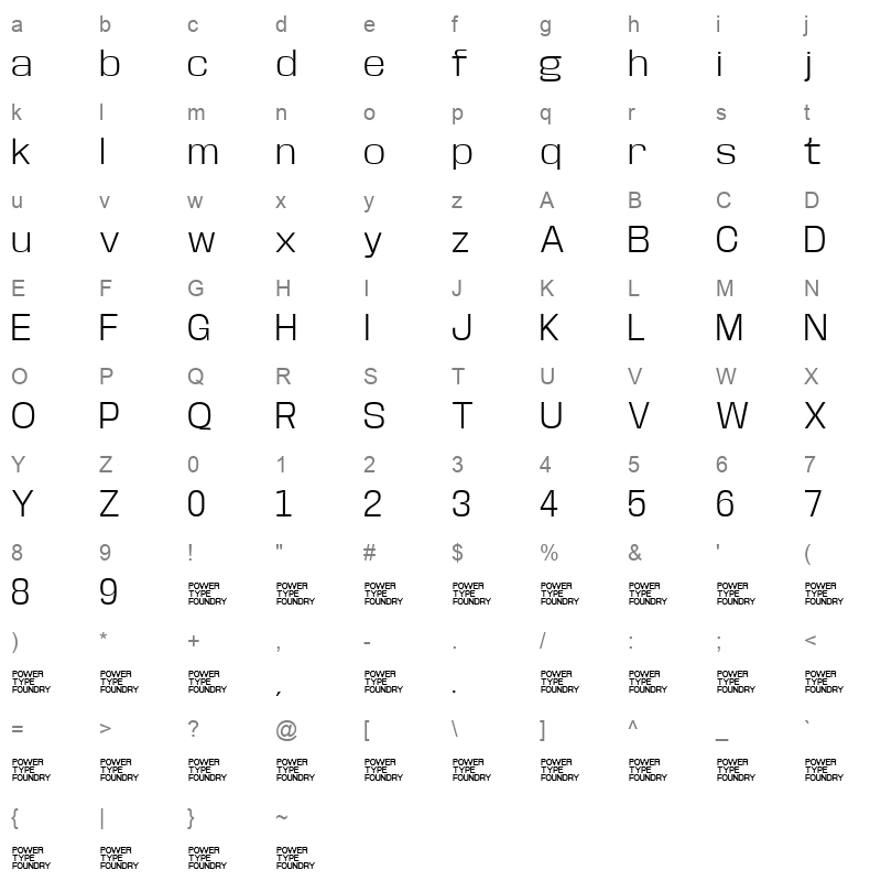 BaseNeuel Wide Light Character Map