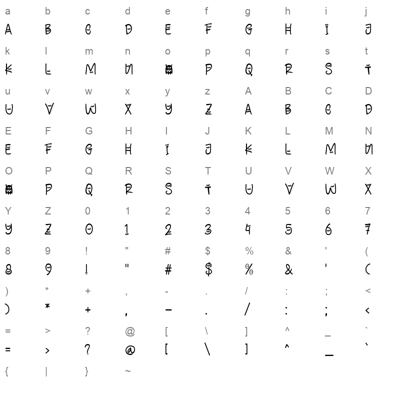 bat ghost Character Map