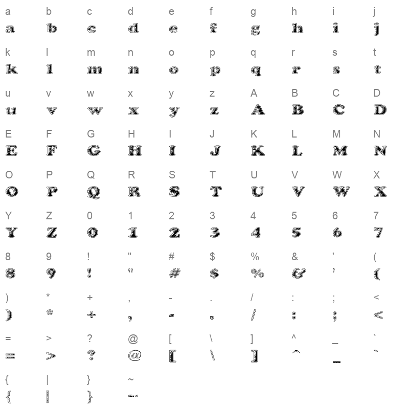 battered cooper Character Map
