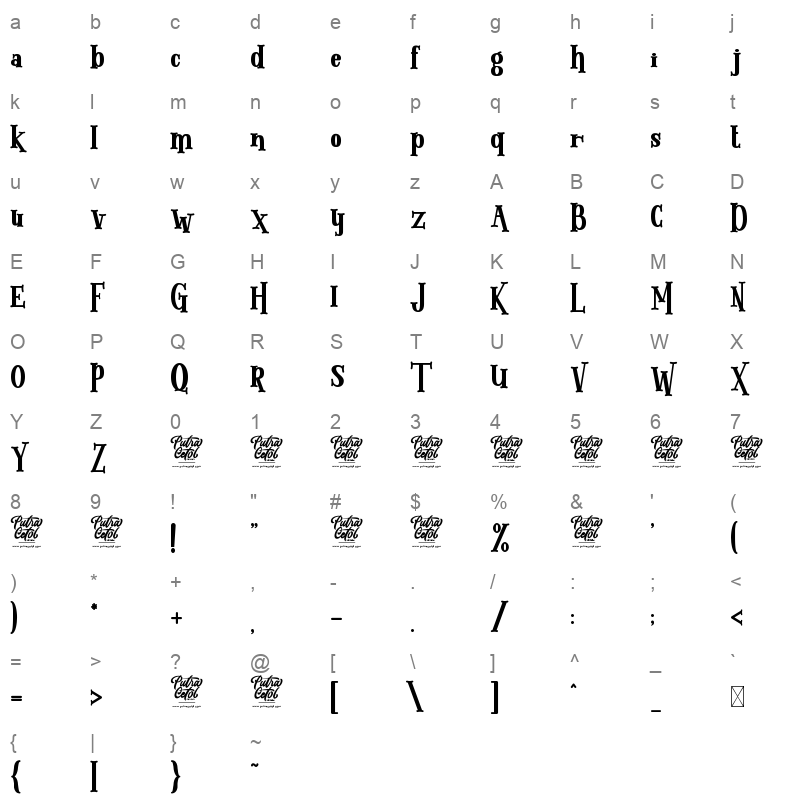 beautiful magic Character Map