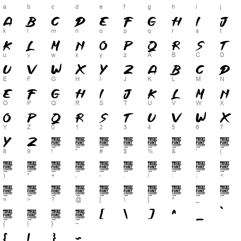 became further Character Map