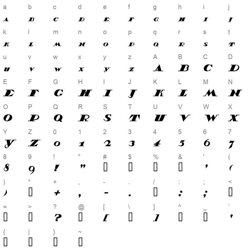belukha1 Character Map