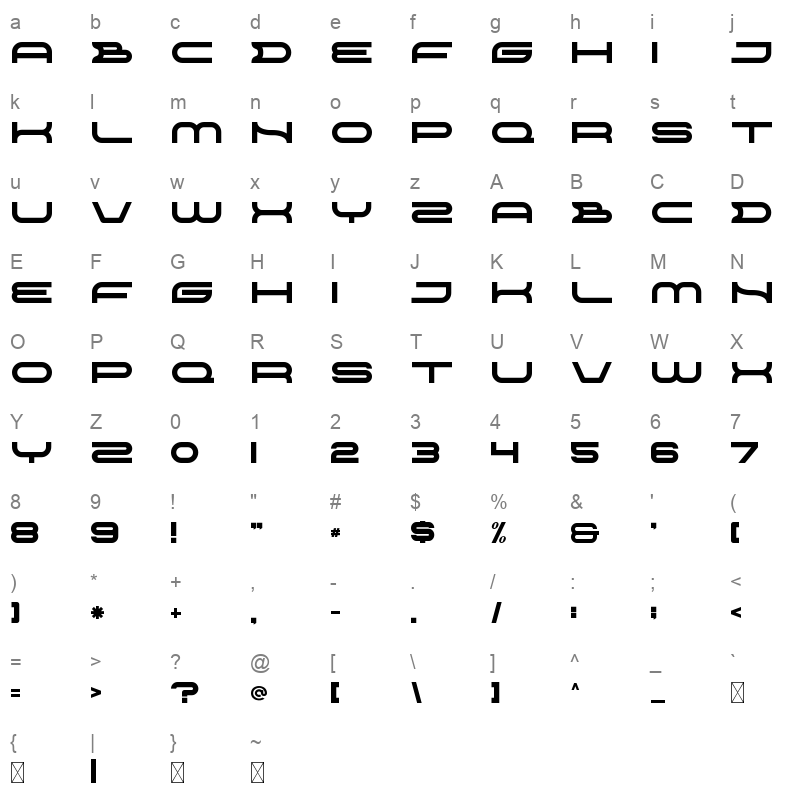 bengex Character Map