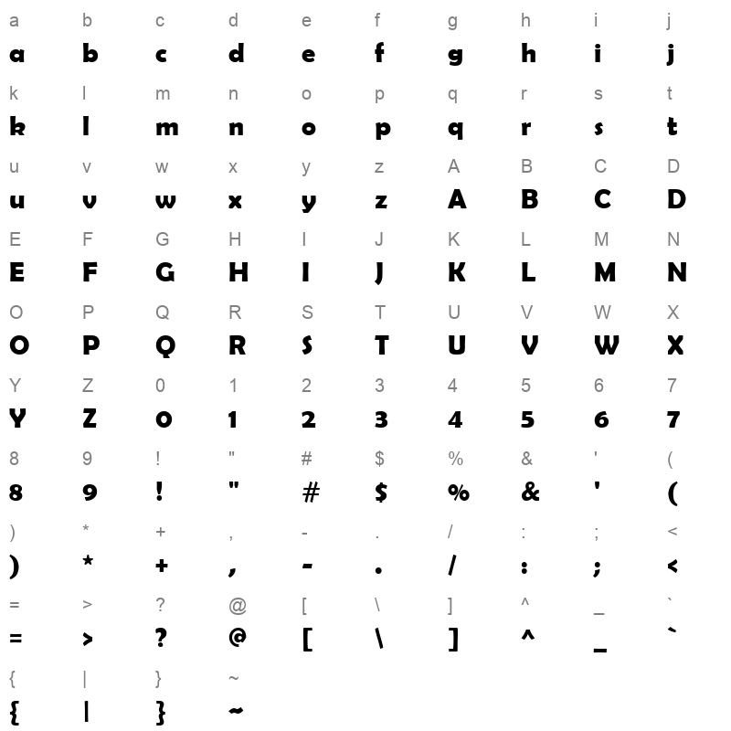 berlin sans fb demi bold Character Map