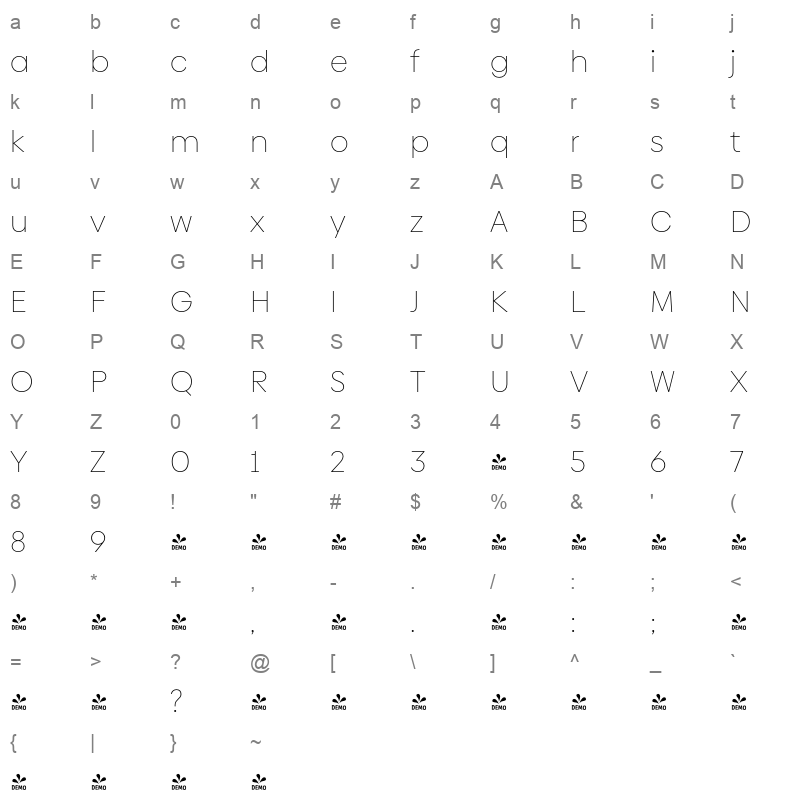 biennale thin Character Map