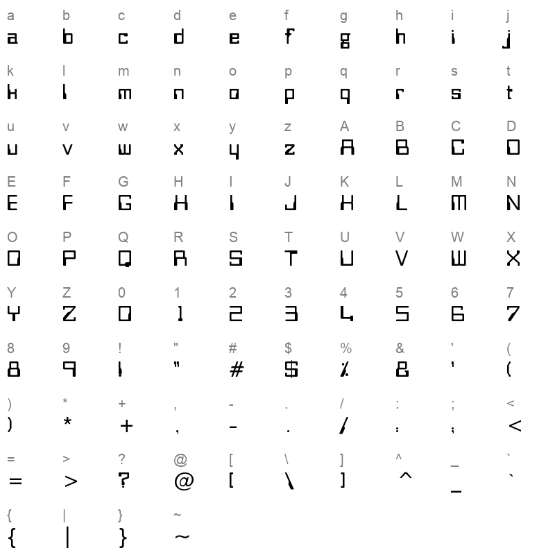 bitwise Character Map