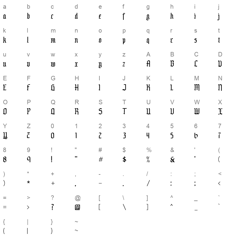Black Stable Organic Character Map