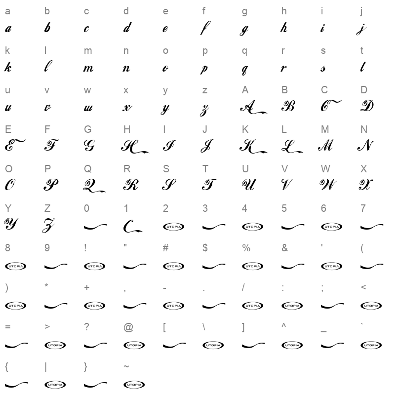 COLA Character Map