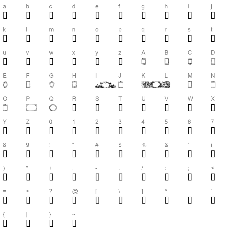 Decorative Ornamental Regular Character Map