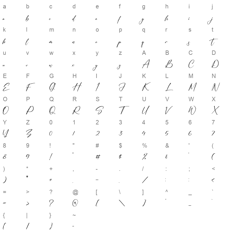 Diary Emillda Character Map
