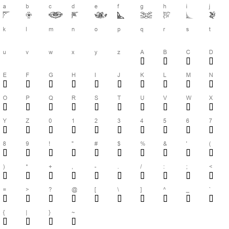 Dover Chinese Motif Design Regular Character Map