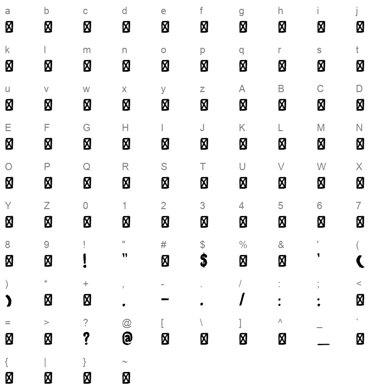 FFBouya Normal Character Map