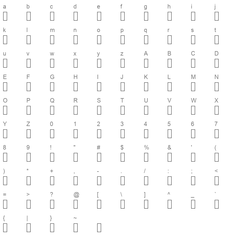 FS Future Character Map