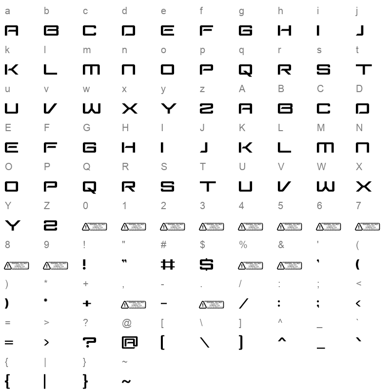 Gamez Character Map