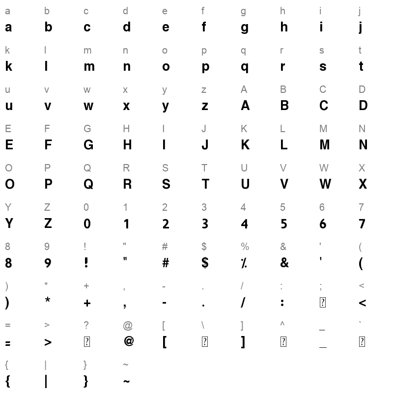 Hacen Algeria Hd Character Map