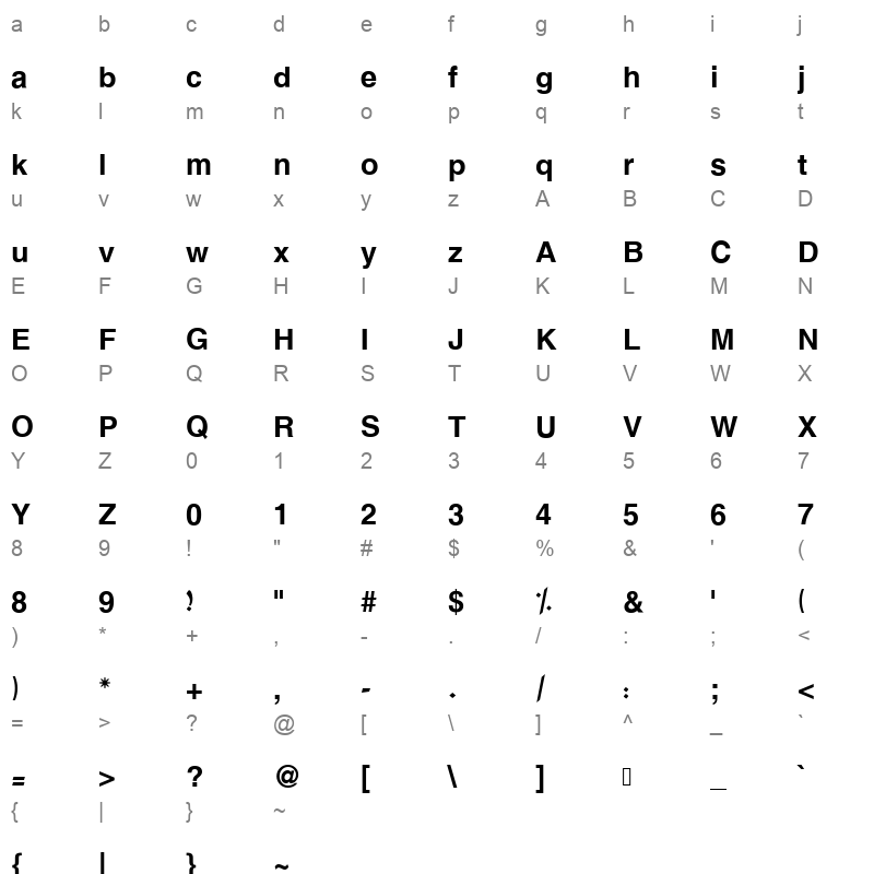 Hacen Newspaper Character Map